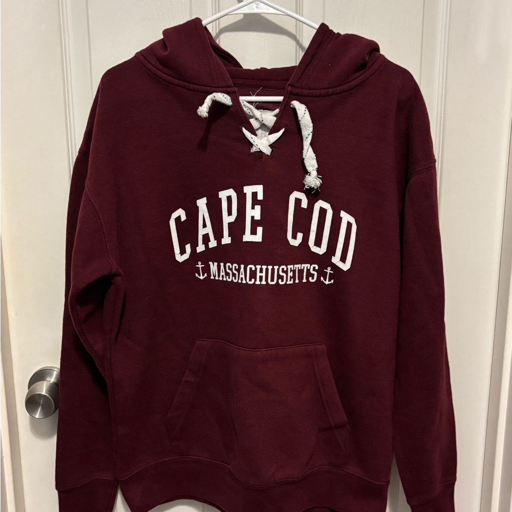 Cape Cod Massachusetts Burgundy Hoodie